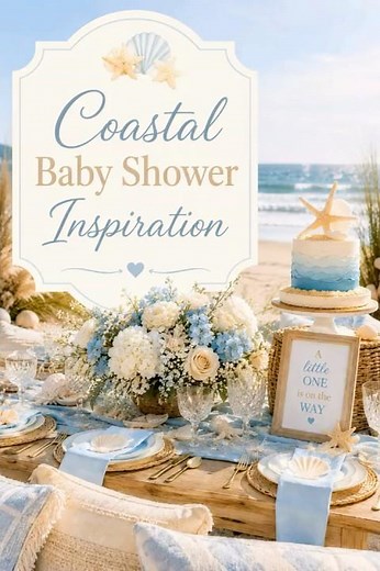 Dreamy Coastal Baby Shower Inspiration 🌊 | Elegant Beach Party Ideas