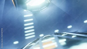 4k 3d animation of a futuristic sports stadium