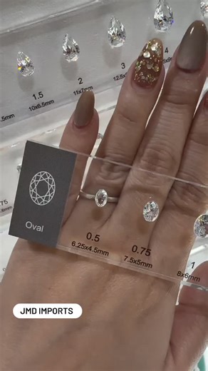 Jmd Imports Inc | Diamond size‐and‐shape selector 💎 To preview how a diamond will look on your finger • Quickly compare shapes and sizes • Portable and... | Instagram