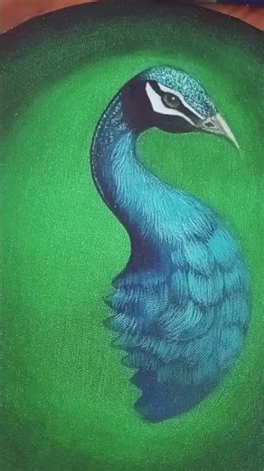 Peacock Acrylic painting on canvas #shorts #acrylicpainting #canvas #art #painting #artshorts