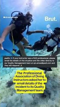 What was meant to be a scuba lesson ended with a solo traveller pushing her instructor’s hand away.