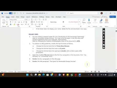 Shelly Cashman Word 365 | Module 2: SAM APA Project B | Renewable Energy Sources #shellycashman