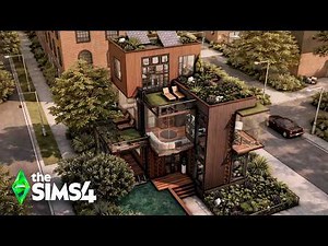 FUTURISTIC INDUSTRIAL HOUSE - Relaxing Speed Build - ASMR| The Sims 4 - no cc.