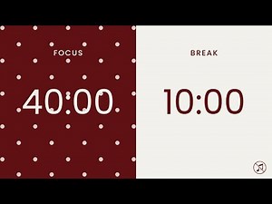 40/10 Pomodoro Timer 🍂 Autumn/Fall | 4 x 40 min | Focus | Study | Reflection | Productivity