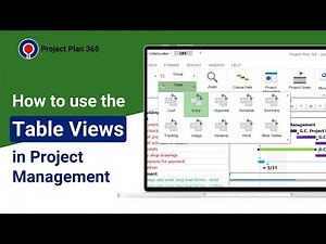 How to use Table Views in Project Management | Project Plan 365