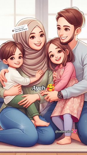 Cartoon Family Art: Heartwarming Message for Parents and Children
