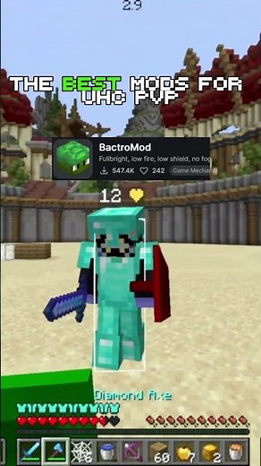 The BEST mods for UHC 🤯 #minecraft #pvp #marlowww #best