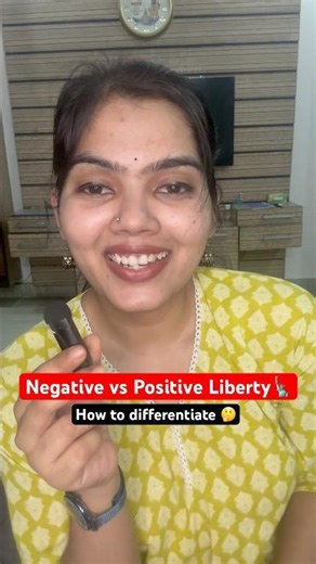 Negative Vs Positive Liberty Explained in 1 minute #studyshipwithkrati #politicalscience #liberty