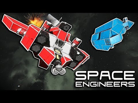 EPIC SPACESHIP BATTLES! - Space Engineers Multiplayer Gameplay - Creative Space Survival