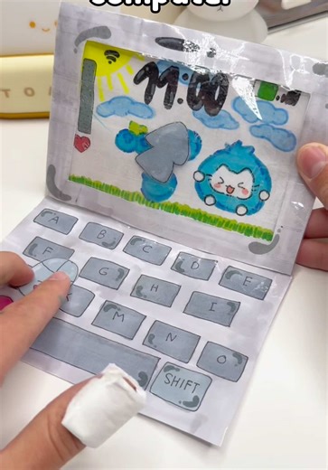 💻DIY Paper Computer🗒️!? #papercraft #cutecrafts #diycraft #diy #craft