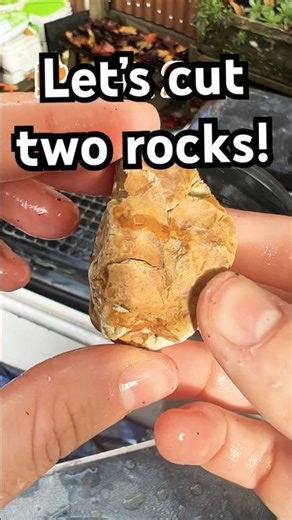 A tale of two textures. Let’s cut open these rocks and see what’s inside. #lapidary