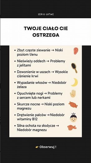 Twoje ciało cię ostrzega !
