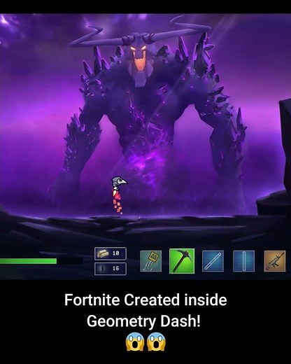 Fortnite Created inside Geometry Dash! #geometrydash #gd #fortnite #music #games #gaming
