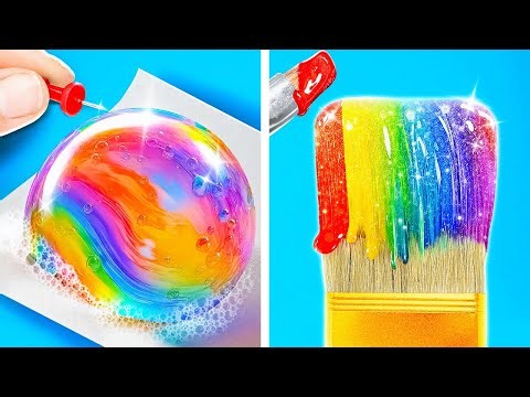 WOW! Art Challenge! 🌈 Unique Paint Crafts Ideas & Art Gadgets by 123 GO!
