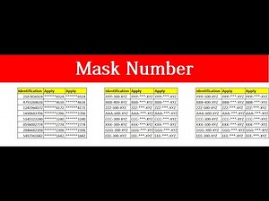 How to Mask Numbers in Excel
