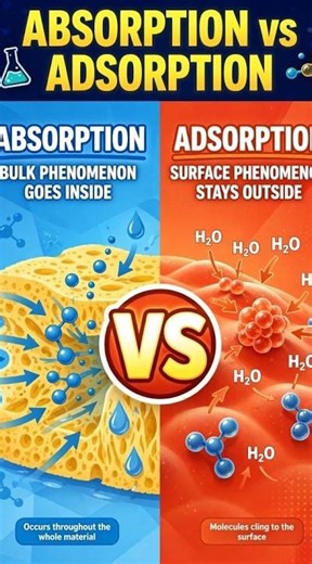 Difference between Absorption and adsorption Surface chemistry Absorption vs Adsorption VID WA0002