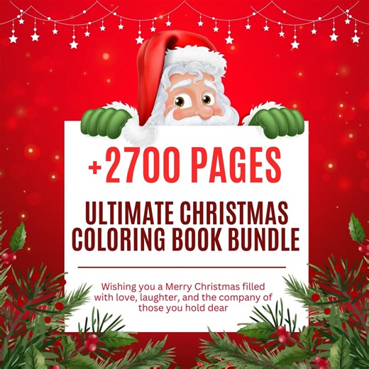 Ultimate Christmas Coloring Pages Bundle | 2700  Printable Coloring Sheets | Kids Holiday Activity Book | Christmas PDF Mega Pack - Etsy