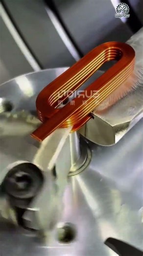 How This Flat Wire Coil Is Made? Satisfying Motor Winding Process!