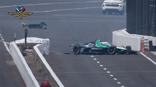 WATCH: Marcus Ericsson crashes in Thursday's Indy 500 practice
