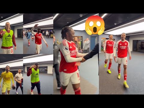 Arsenal TUNNEL REACTIONS after London Derby Win Vs Spurs