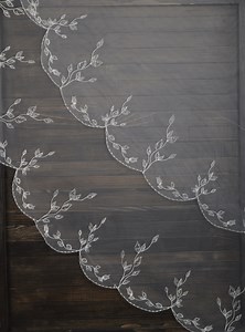 Veil in 2 Layer, Wedding Veil, Embroidered Veil, Two Layers Veil With Blusher, Modern Fingertip Veil Ivory Wedding Double Tier Long Veil - Etsy