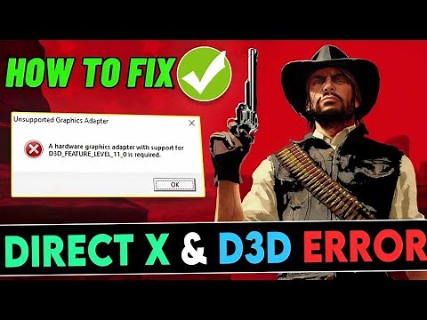 How to Fix RDR 1 DirectX 12 & Unsupported Graphics Adaptor | FIX Rdr 1 DX Error