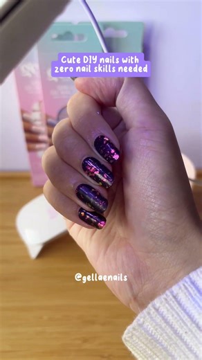 Gellae gel nail stickers + Diamond Top Coat = the easiest way to elevate your nails