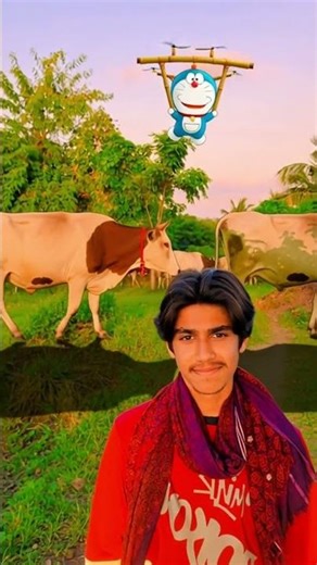 Doraemon Takes Flight: The Cow Chronicles Unraveled!