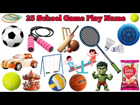 25 बच्चों के खिलौनों के नाम | Learn Toys Name with Pictures | Kids Learning Video English and Hindi