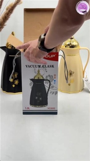 Luxury Vacuum Flask 1.0L | Elegant Arabic Coffee & Tea Thermos Set ☕✨#kitchenware #viralvideo