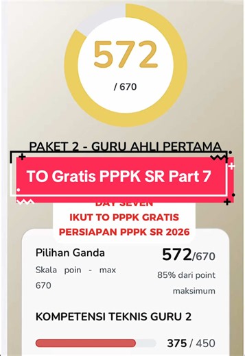 pertama kali nyoba TO gratis disini agak sedikit kaget, untuk kompetensi teknis guru nya ternyata bukan tipe soal SJT, jadi agak kurang sesuai, tapi yaudahlah ttep aku nyoba kerjain aja, karena sekalian belajar juga tipe soal seperti ini, kalo untuk formasi yg lain kurang tau ya sesuai apa engga, tapi kalo kalian mau nyoba gratisannya silahkan aja guys buat referensi soal-soal dan melatih kemampuan diri dalam menghadapi PPPK SR yang sesungguhnya, semangat #tryout #pppk #gratis #guru #tendik