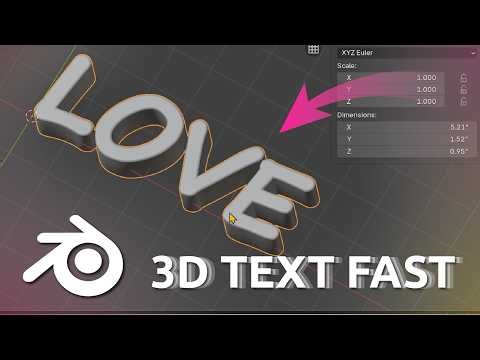 Turn Text Into 3D Geometry in Blender (Beginner Quick Tip)