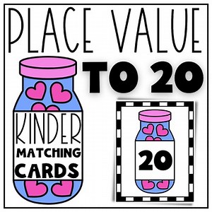 Place Value Numbers to 20 Matching Math Center Practice Cards