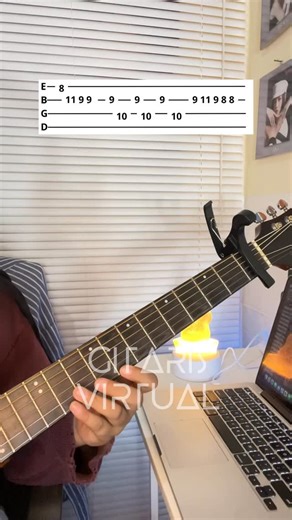 Gitaris Virtual on Instagram: "Kelly Clarkson - Because Of You Reff | guitar tab #guitartutorial #guitartabs #guitarlessons"