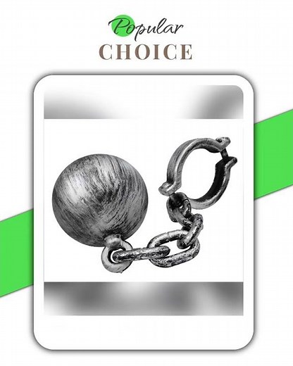 Adult Ball and Chain Leg Shackle Convict Prisoner Inmate Costume Accessory Prop