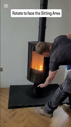 Before and After, from blank wall to stove install