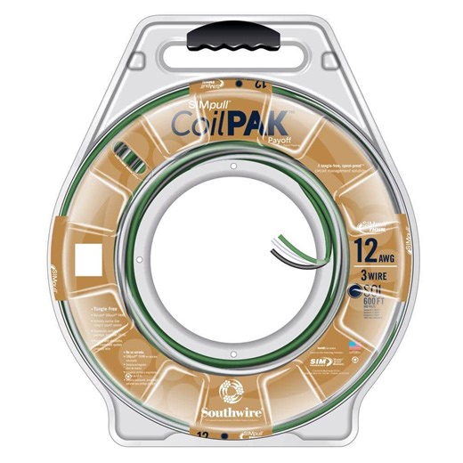 Reviews for Southwire 600 ft. 12/3 Black/White/Green Solid CU CoilPAK SIMpull THHN Tri-Wire | Pg 1 - The Home Depot