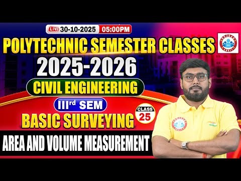 Polytechnic 3rd Semester Civil Engineering | Basic Surveying | Area & Volume Measurement | BTEUP