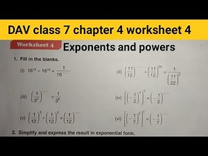 DAV Class 7 maths chapter 4 worksheet 4 ।। Class 7 math chapter 4 worksheet 4 dav public school