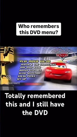 Disney Cars (2006) dvd menu