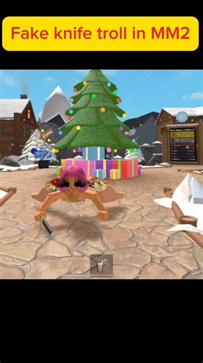 Fake knife trolling in MM2😂/// #roblox #funny #mm2 #robloxmemes #murdermystery2