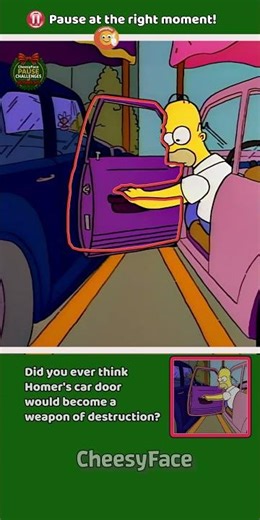 How Fast Can You Catch Homer's Car Door Destruction !