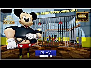 NEW! MICKEY MOUSE! BARRY'S PRISON RUN! OBBY! FULL WALKTHROUGH GAMEPLAY 4K NO DEATH #roblox #trending