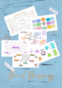 Mind Map Template, Printable Planner, Study Guide Template, Brain Dump, Brainstorm, Brainstorming Ideas - Etsy UK