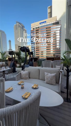 Rooftop Drinks at The Delphi Hotel Los Angeles