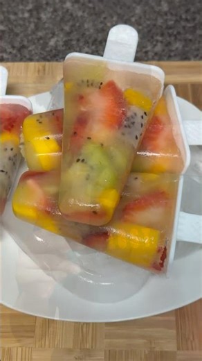 Trending No Sugar Fruit Popsicles 🍓🍍 | 100% Natural Summer Treat #shorts @Prachipreps