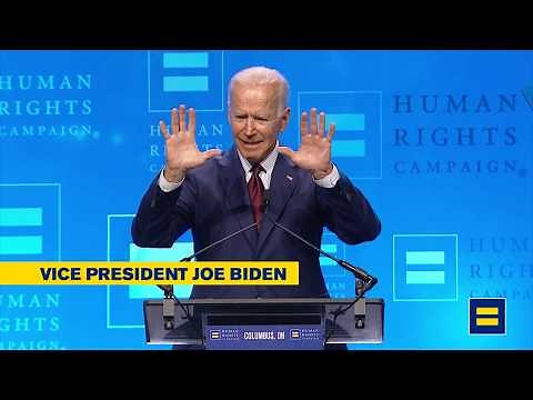 Vice President Joe Biden delivers remarks at the 2019 HRC Columbus Dinner.