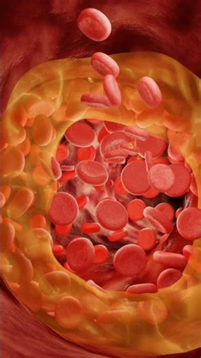 Heart Blockage Explained in 60 Seconds❤️ HIGH CHOLESTEROL 3D ANIMATION