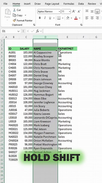 How to drag columns without replacing values in Excel 📁 Save this post so you can use it later! #excel #exceltips #exceltricks #microsoftexcel #spreadsheets #exceltraining #learnexcel