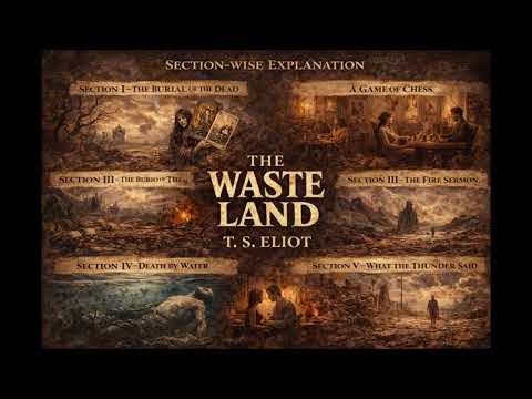 The Waste Land by T. S. Eliot | Section-Wise Explanation (Modernist Poetry)